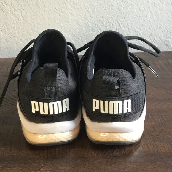 Puma running shoes lace up black and white soft foam optimal comfort Size 6 - Picture 2 of 6